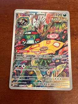 Brute Bonnet Illustration Rare Holo - 207/182 - Paradox Rift Pokemon 2023 - Image 1