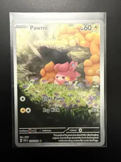 Pokemon 2024 Paldean Fates Pawmi #226/091 Illustration Rare NM - Image 1