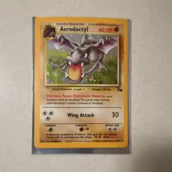 Pokemon Aerodactyl 1/62 Fossil Holo Rare Unlimited 60 HP 1999 English - Image 4