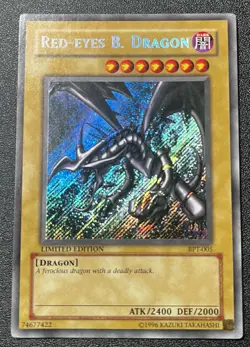 Yu-Gi-Oh! TCG Red-Eyes Black Dragon BPT-005, Near Mint Lightly Played - Image 1