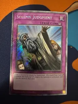 Solemn Judgment RA02-EN075 Platinum Secret Rare NM-M 1st Edition - Image 1
