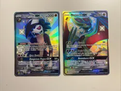 Pokemon TCG Noivern Lycanroc GX Full Art Holo Card SV Hidden Fates Ultra Rare NM - Image 1