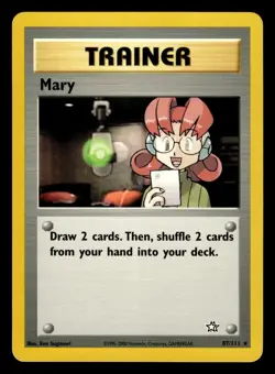 Mary 87/111 Rare Neo Genesis - WOTC - Pokemon LP-EXC BUY 2 CARDS GET 1 FREE!! - Image 1