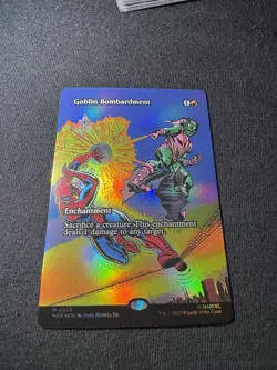 FOIL Borderless Goblin Bombardment MAR 0023 Eternal Mythic MTG Spider-Man - Image 1