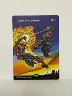 Goblin Bombardment Borderless M Marvel Universe Eternal-Legal Mythic 0023 NM MTG - Image 1