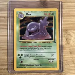 Muk 13/62 Fossil Set Rare Holofoil Vintage 1999 Pokemon TCG Card - Image 1