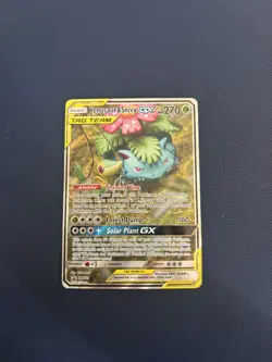 Pokemon TCG Venusaur & Snivy GX SM229 Alternative Art Tag Team Promo Card - Image 1