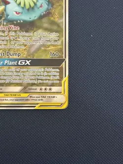 Pokemon TCG Venusaur & Snivy GX SM229 Alternative Art Tag Team Promo Card - Image 4