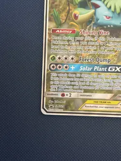 Pokemon TCG Venusaur & Snivy GX SM229 Alternative Art Tag Team Promo Card - Image 5