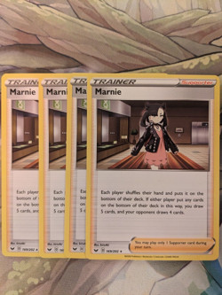 Pokemon TCG 4x Marnie 169/202 Playset Non Holo Deck Exclusive Sword & Shield NM - Image 1