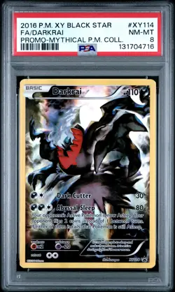 POKEMON XY BLACK STAR MYTHICAL COLLECTION DARKRAI #XY114 PSA 8 NM #131704716 - Image 1