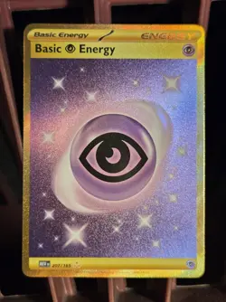 Basic Energy 207/165 Hyper Rare Holo Pokemon 151 Card Psychic Energy - NM - Image 1