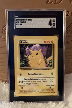 1999 Pokemon Base #58 PIKACHU Italian SGC 4 - Image 1