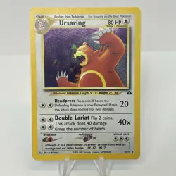 Ursaring Pokemon Neo Discovery Unlimited Holo 15/75 LP - Image 1