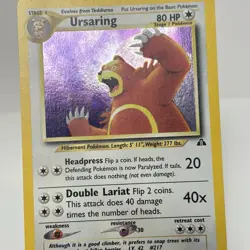 Ursaring Pokemon Neo Discovery Unlimited Holo 15/75 LP - Image 2
