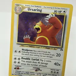 Ursaring Pokemon Neo Discovery Unlimited Holo 15/75 LP - Image 3