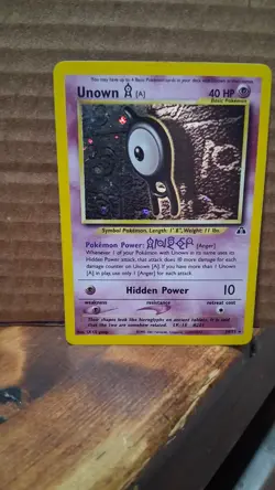 Pokemon TCG Unown [A] Neo Discovery 14/75 Holo Unlimited Holo Rare Vintage LP - Image 2