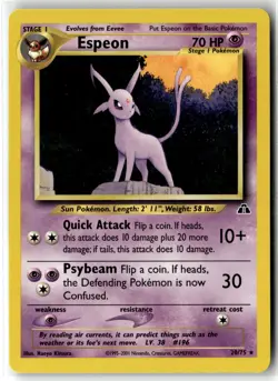 Espeon ⭐ 20/75 Rare Neo Discovery 2001 Pokemon NM - Image 1