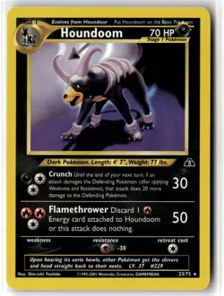 Houndoom ⭐ 23/75 Rare Neo Discovery 2001 Pokemon NM - Image 1