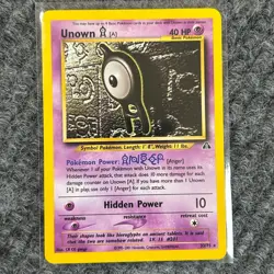 Vintage Pokemon Neo Discovery Unown [A] 33/75 Rare NM/Mint Non-holo Regular - Image 1