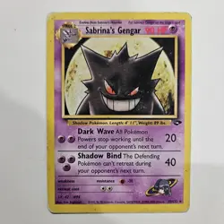 Pokemon Gym Challenge 2000 Sabrina's Gengar 29/132 Unlimited Non-Holo Rare HP - Image 1