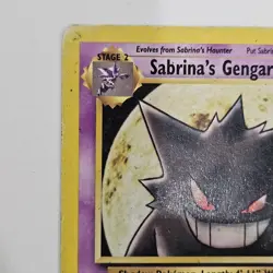Pokemon Gym Challenge 2000 Sabrina's Gengar 29/132 Unlimited Non-Holo Rare HP - Image 2
