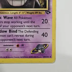 Pokemon Gym Challenge 2000 Sabrina's Gengar 29/132 Unlimited Non-Holo Rare HP - Image 4