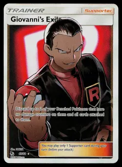Pokemon Card - Giovanni's Exile Hidden Fates 67/68 Ultra Rare Holo - Image 1