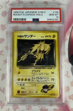 1999 POKEMON JPN GYM 2 #145 ROCKET'S ZAPDOS-HOLO PSA 10 - Image 1