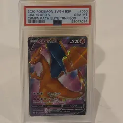 Pokemon Charizard V SWSH050 Sword & Shield Promo Holo 220 HP PSA 10 EN - Image 1