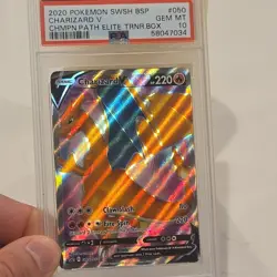 Pokemon Charizard V SWSH050 Sword & Shield Promo Holo 220 HP PSA 10 EN - Image 2