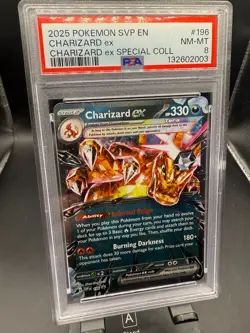 2025 POKEMON SVP PROMO CHARIZARD EX SPECIAL COLLECTION #196 CHARIZARD EX PSA 8 - Image 1