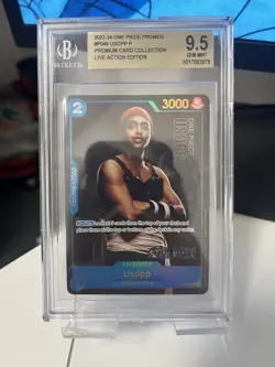 Beckett Gem Mint 9.5 Usopp P-049 Promo One piece 2024 Premium Coll. Live Action - Image 1