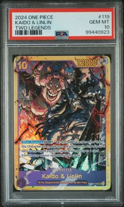 2024 One Piece KAIDO & LINLIN Two Legends #119 PSA 10 GEM MINT - Image 1
