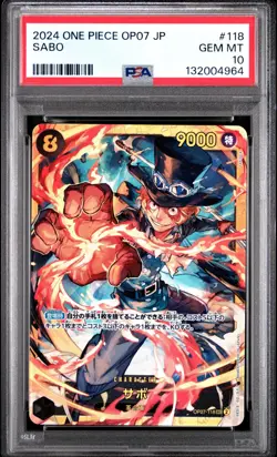 PSA 10 - Sabo OP07-118 SEC 500 Years in the Future - ONE PIECE Card Game JPN - Image 1