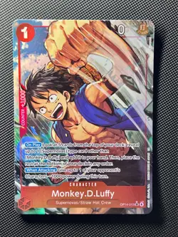 Monkey D Luffy OP14-013 Alternate Art Azure Sea's Seven One Piece Card English - Image 1