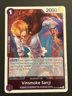 Vinsmoke Sanji OP10-063 R ONE PIECE CARD GAME Royal Blood ENGLISH TCG NM - Image 1