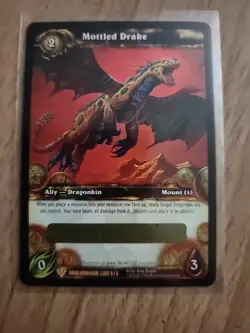 Unscratched NM/M Mottled Drake WoW Tcg Loot Card Personaly Pulled In Hand - Image 1