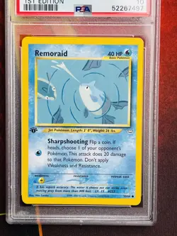2001 Neo Revelation Remoraid 1st Edition #50 Gem Mint PSA 10 Pokemon Card - Image 2