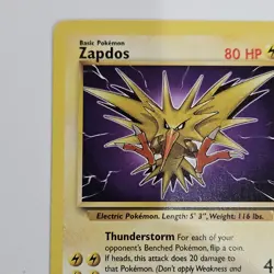 Pokemon TCG Zapdos Card 30/62 Fossil Vintage Regular Rare !GREAT SHAPE! - Image 2