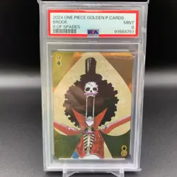 PSA 9 BROOK 9 of Spades Golden Playing Cards One Piece 2024 Single Card Japan - Image 1