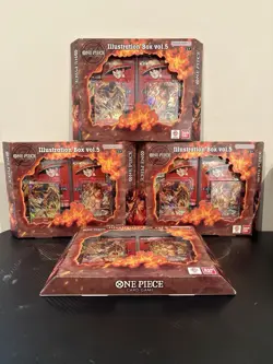 (4) One Piece Card Game Illustration Box vol. 5, New Factory Sealed, IN HAND! - Image 1