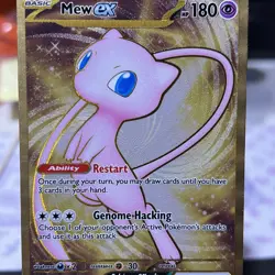 Pokemon TCG Mew EX Metal Gold NM 205/165 Scarlet & Violet 151 Promo Card - Image 3
