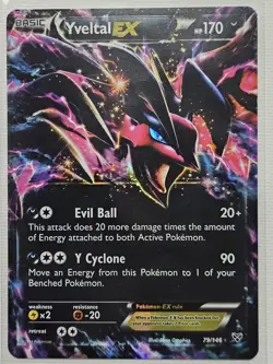 Pokemon TCG Yveltal EX Ultra Rare Holo Card 79/146 XY Base Set- LP - Image 2