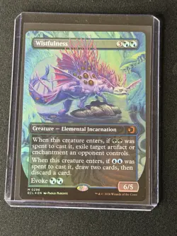 Wistfulness - Borderless FOIL Lorwyn Eclipsed MTG NM **INSTANT SHIP** - Image 1