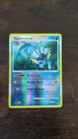 Pokemon TCG Vaporeon Rising Rivals 34 Reverse Holo Rare - Image 1