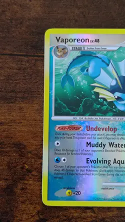 Pokemon TCG Vaporeon Rising Rivals 34 Reverse Holo Rare - Image 3