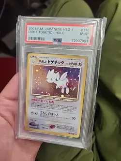 Pokemon TCG Light Togetic #176 Neo Destiny Holo Rare Japanese Edition Psa9 SWIRL - Image 1