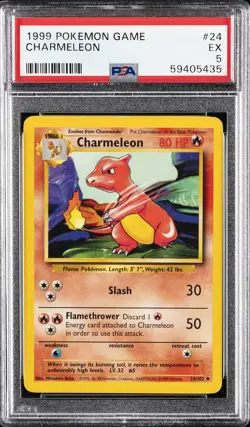 1999 POKEMON GAME #24 CHARMELEON PSA 5 - Image 1