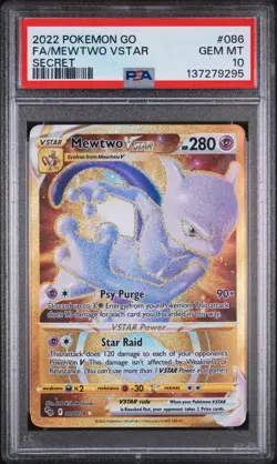 Mewtwo VSTAR (Secret) 086/078 - Pokemon GO Holo (PSA 10) - Image 1